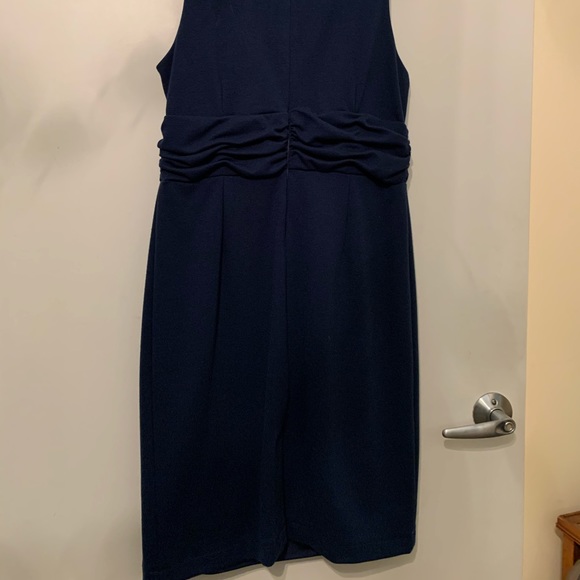 Navy High Neck Cocktail Dress